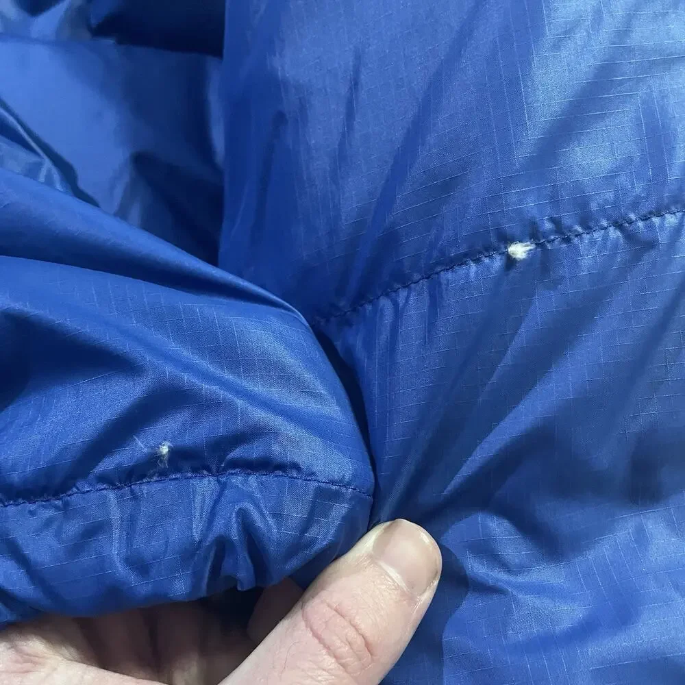 VTG 1998 The North Face Nuptse 700 Down Puffer Jacket‎ Blue Black Men's Large